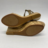 Ellen Tracy Size 8 Women's Brown Solid Wedge Sandals