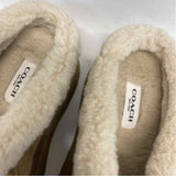 Coach Size 7 Women's Brown Signature Shearling Shoes