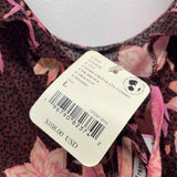 Intimately Free People Size L Women's Burgundy-Pink Pattern Maxi Dress