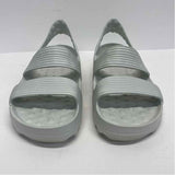 Oiselle Size 7-7.5 Women's Light Gray Solid Strappy Sandals