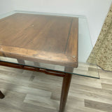 Antique Brown Bamboo Mahjong/ Huanghuali Table