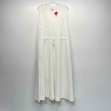 Haven Well Within Size Xl Women's White Solid Sleeveless Fit And Flare Dress