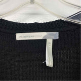 Classiques Entier Size M Women's Black Solid Cap Sleeve Short Sleeve Top