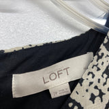 Loft Ann Taylor Size 2P-XS Women's Black-White Pattern Sleeveless Dress