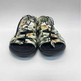 Ecco Soft 5 Size 39-8.5 Women's Cream-Multi Floral Strappy Sandals