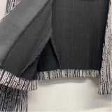 Alex Evenings Size 12-L Women's Black-Silver Shimmer 2 Piece Dress