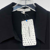 Tibi Size 10-M Women's Soft Drape Solid Black Button Up Blouse