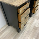 Black Wood Distressed Desk