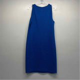 Akris Punto Size 14-L Women's Blue Pattern Sheath Dress
