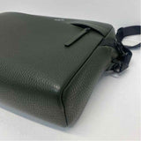 Grams28 City Pack 154 Green Leather Pebbled Crossbody Handbag