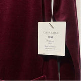 Lesley Evers Women's Size Xl Burgundy Solid Blazer Jacket