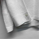 J.Jill Size L Women's White Solid Single Button Sweater