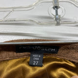 For Joseph Size 27-4 Women's Brown Beaded Flare Hem Skirt