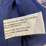 Tulle Size Xl Women's Blue-Multi Pattern Short Sleeve Dress