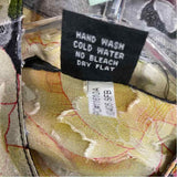 Citron Santa Monica Size S Women's Black-Multi Patchwork Button Up Blouse