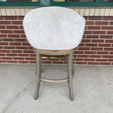 Frontgate Blanchett Swivel Gray Counter Health Velvet Solid Stool