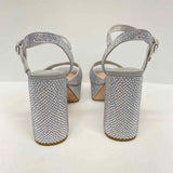 Antonio Melani Size 6.5 Women's Silver Rhinestone Platform Shoes