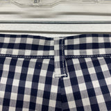 Lauren Ralph Lauren Size 4 Women's Navy-White Plaid Trouser Capri