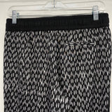 Calvin Klein Size S- 2/4 Women's Black-White Pattern Elastic Waist Pants