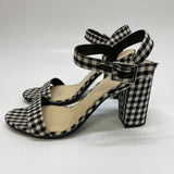 Circus By Sam Edelman Size 7.5 Women's Black-White Plaid High Heel Sandals
