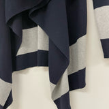 Lauren Ralph Lauren Size S Women's Navy-Gray Color Block Cardigan Sweater