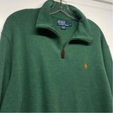 Polo by Ralph Lauren Size L Green Cotton Solid Men's Men's Sweater