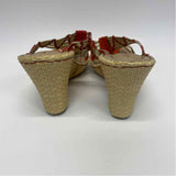 Born Crown Size 8 Women's Beige-Orange Shimmer Espadrille Sandals