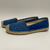 Franco Sarto Size 10 Women's Blue Beaded Slip On Shoes