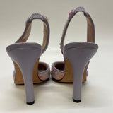 Bebe Size 6.5 Women's Purple-Multicolor Textured High Heel - Slingback Heels