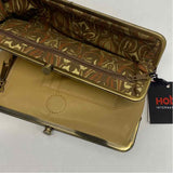 Hobo Tan Leather Cutout Clam Shell Clutch