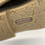 Comfortiva Size 7 Women's Brown Patchwork Ankle Booties