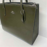 Coach Green Leather Solid Tote Handbag