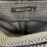 Vodka & Lemon Size 10-40 Women's Gray Houndstooth Faux Wrap Skirt