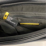 Antik Kraft Black Faux Leather Pebbled Satchel Handbag