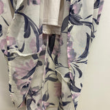 Sienna Sky Size M Women's White-Multicolor Floral Maxi-Halter Dress
