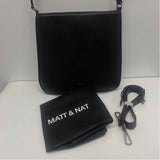 Matt & Nat Black Recycled Material Solid Shoulder Handbag