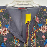 Johnny Was Size S Women's Blue-Multi Embroidered Tunic Blouse