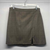 Banana Republic Size 10 Women's Green-Tan Pattern Above Knee Skirt