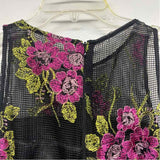 Tahari Arthur Levine Size 4-S Women's Black-Multi Floral A Line Dress