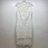 Bisou Bisou Size 6-S Women's White Crochet Sleeveless Dress