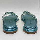 Tamara Mellon Stellaire Size 38-7.5 Women's Aqua Beaded Slide Sandals