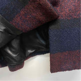 Velvet by Graham Spencer Women's Size S Burgundy-Navy Plaid Button Up Coat