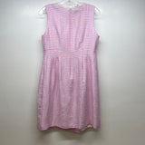 Nine West Size M-10 Women's Pink-White Stripe Sleeveless Dress