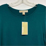 Michael Michael Kors Size S Women's Teal Solid Crew Neck Long Sleeve Top
