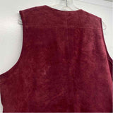 Chico's Women's Size 3-XL Burgundy Textured Button Up Vest