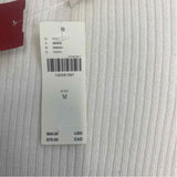 Lyrebird-Anthropologie Size M Women's Offwhite Solid Front Tie Sweater