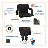 Alpcour Black Reclining Stadium Seat- Backpack