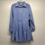 Tuckernuck Size S Women's Blue Tweed Button Up Shirt Dress