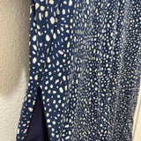 Title Nine Size Xl Women's Navy-White Pattern T-Shirt Dress
