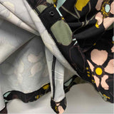 Title Nine Size Xl Women's Black-Multi Floral 3/4 Sleeve Dress